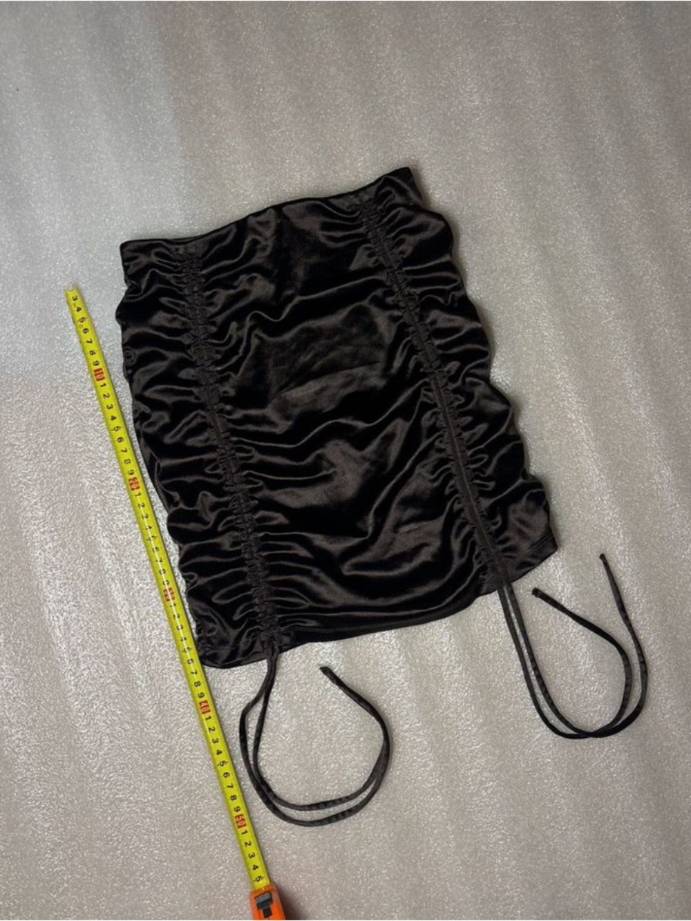 H&M Satin Ruched Mini Skirt